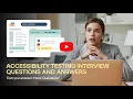 Accessibility Testing Interview Questions Answers How to Become Accessibility Tester Get Hired