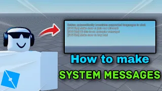 How to Make a System Message Roblox Studio Tutorial 2025