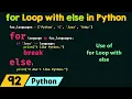 for Loop with else in Python