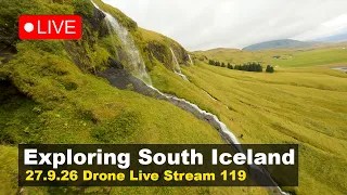 Chasing waterfalls in South Iceland - Drone Live Stream
