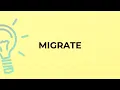 What is the meaning of the word MIGRATE