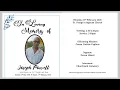 Service in Loving Memory of Joseph Joe Heggin Ninja Powell 2 30pm - February 23 2026