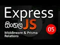Node Express Js Sinhala 2025 Part 05 Middleware Prisma DB Relations AUK Learning Center