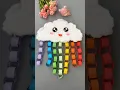 Paper rainbow and cloud wall hanging making