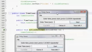Java GUI Tutorial 34 Click counter and timer Part 4 of 4