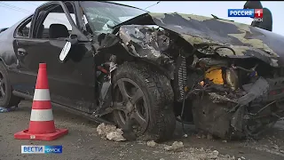 Серьезная авария произошла в Омске на Красном пути