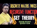 Discrete maths set theory Recursive function