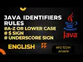 Java Identifiers Basic Rules English