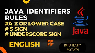 Java Identifiers Basic Rules English