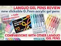 Nieuwe Languo klikbare 0,7 mm acryl gelpennen - een review en vergelijking met andere Languo gelp...