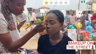 I DID MY MAKEUP BY THE ROADSIDE AND I NEVER EXPECTED THIS😱 | BLACK GIRL GETS MAKEUP DONE IN NIGERIA