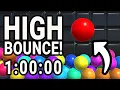 3D Bouncy Balls - 1 Hour Visual Countdown Timer