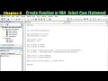 Create Function In VBA Using Select Case Statement