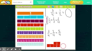 Fraction Decimal Percent Tiles ABCya