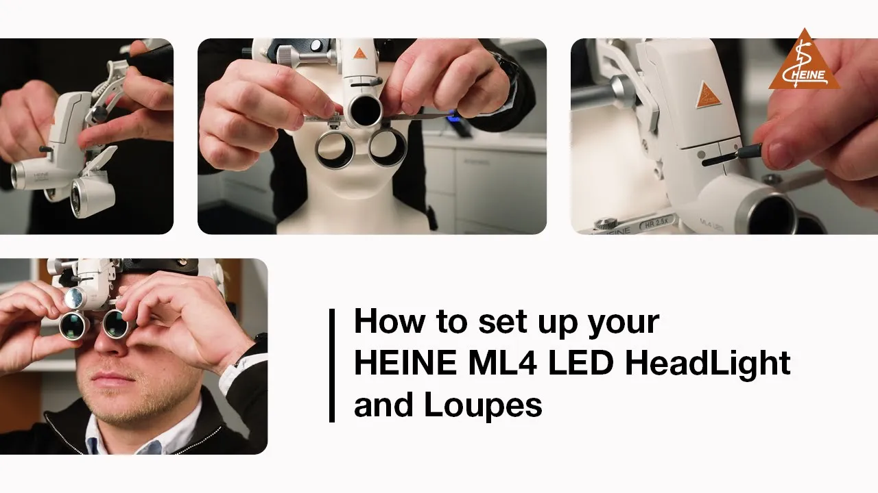 How to set up the HEINE ML4 LED HeadLight and Loupes