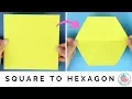 How to Make a Hexagon from a Square - How to Cut a Hexagon