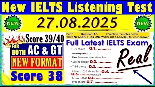 IELTS LISTENING PRACTICE TEST 2025 WITH ANSWERS 27 08 2025 