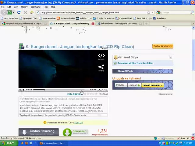 Download MP3 Cara Cepat Download Lagu Mp3 di 4shared.com Tanpa Menunggu Part1/2