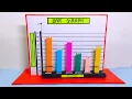 bar graph model 3d for science exhibition - diy using cardboard craftpiller still model