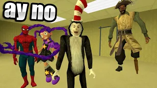 NO junten estos mods en los BACKROOMS: El gato, Lily y Pirata Clark Rápido XDDD + (Mod Spiderman)