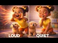 Loud Quiet with Sunny Learning Sounds for Kids 3D animation
