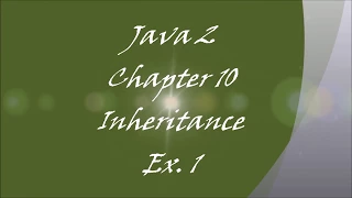 TCH322 Java Programming Unit 10 Exercise1