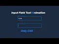 CSS Input Field Text Animation CodingMaker