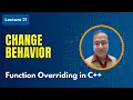 Function Overriding vs Overloading in C Lecture 21
