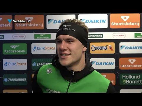 Stefan Westenbroek na zijn 500 meter op het NK afstanden