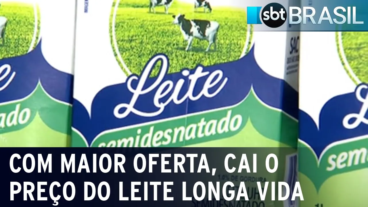 Com maior oferta, cai o preço do leite longa vida | SBT Brasil (28/08/23)