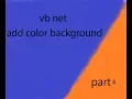 visual basic add color background Tutorial part 4