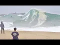 Download Lagu Surfers charge Massive Wedge and chasing FREAK Slab waves!