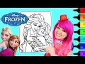 Coloring Frozen Anna Elsa Disney Coloring Book Page Colored Markers Prismacolor KiMMi THE CLOWN
