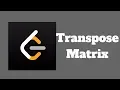 LeetCode Algorithms Easy Transpose Matrix