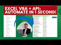 Excel VBA API Integration Automate Data in 1 Second