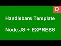 Express js How to use Handlebars with Express in Node js
