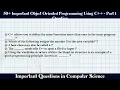 MCQ Questions Object Oriented Programming Using C - Part 1 with Answers