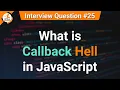 What is callback Hell in JavaScript JavaScript Tutorials in Hindi Interview Question