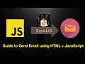 How to Send Emails using EmailJS - Step-by-Step Tutorial Contact Form with