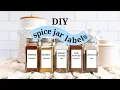 DIY Custom Spice Jar Labels Cricut Tutorial