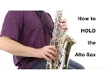 Alto Sax Beginner Lesson - How to Hold the Saxophone Playing Position