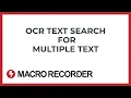 How to detect different text with Macro Recorder