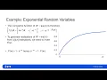 Continuous Simulation Exponential Distribution