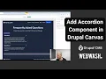 Add Accordion Component in Drupal Canvas