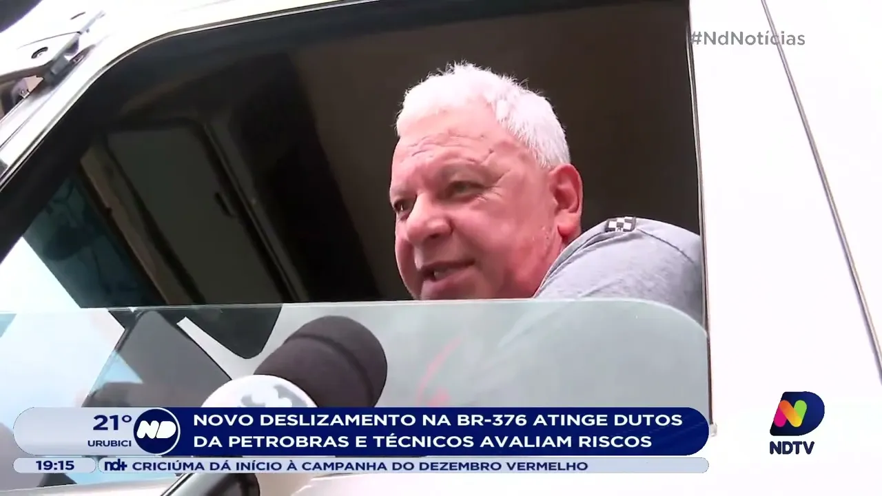 Novo deslizamento na BR-376 atinge dutos da Petrobras e técnicos avaliam riscos
