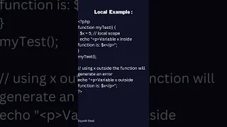 Scope Local Global Variables in Php PHP Tutorial 2024