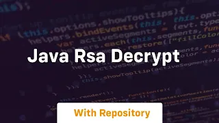 java rsa decrypt