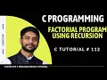 Recursion in C Programming Factorial Program in C In Hindi