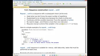 Lesson 35 from my second book of Lazarus IDE Useful structures 4 Types of loop constructs in Pascal