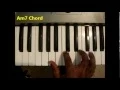 How To Play Amin7 Chord A minor seventh Am7 On Piano Keyboard